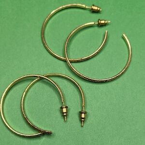 Elegant Gold Hoop Earrings Set
